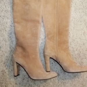 Stuart Weitzman Camel Suede Knee High Boots